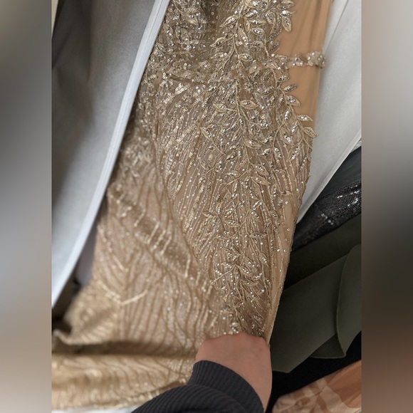 Glamorous Gold Maxi Dress - Picture 3 of 5